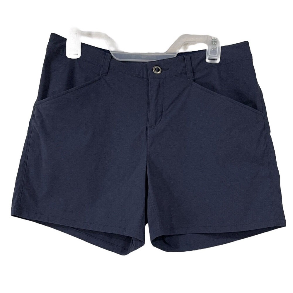 Patagonia Women's Shorts Size 8 Navy Quandary Hiking Outdoor 5" Inseam